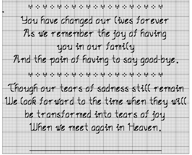 Childs Memory Sampler Graph Bottom Half