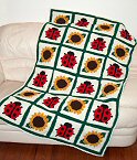 Ladybugs and Sunflowers Crochet Afghan