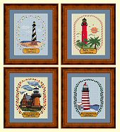 Cross Stitch 4 Seasons Lighthouses