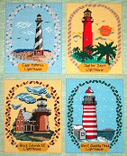 4 Season Lighthouses in Plastic Canvas