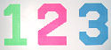 Plastic Canvsa Numbers 0 - 9