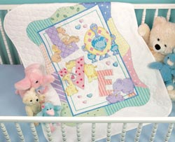 Baby Hugs Zoo Alphabet Baby Stamped Quilt Kit