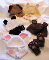 Cozy Critter Hats & Mittens for Kids