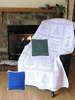 Crochet Easy Filet Winter Afghan & Pillows