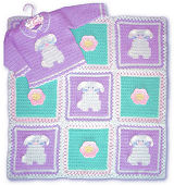 Crochet Honey Bunny Sweater & Afghan Set