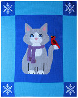 Crochet Snow Kitty Afghan