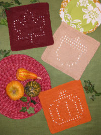 Knit Autumn Glory Dishcloths