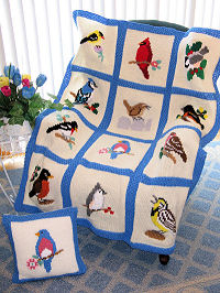 Knit Songbird Afghan & Pillow