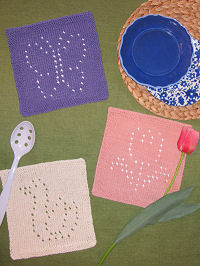 Knit Springtime Dishcloths