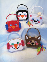 Plastic Canvas Winter Buddy Totes
